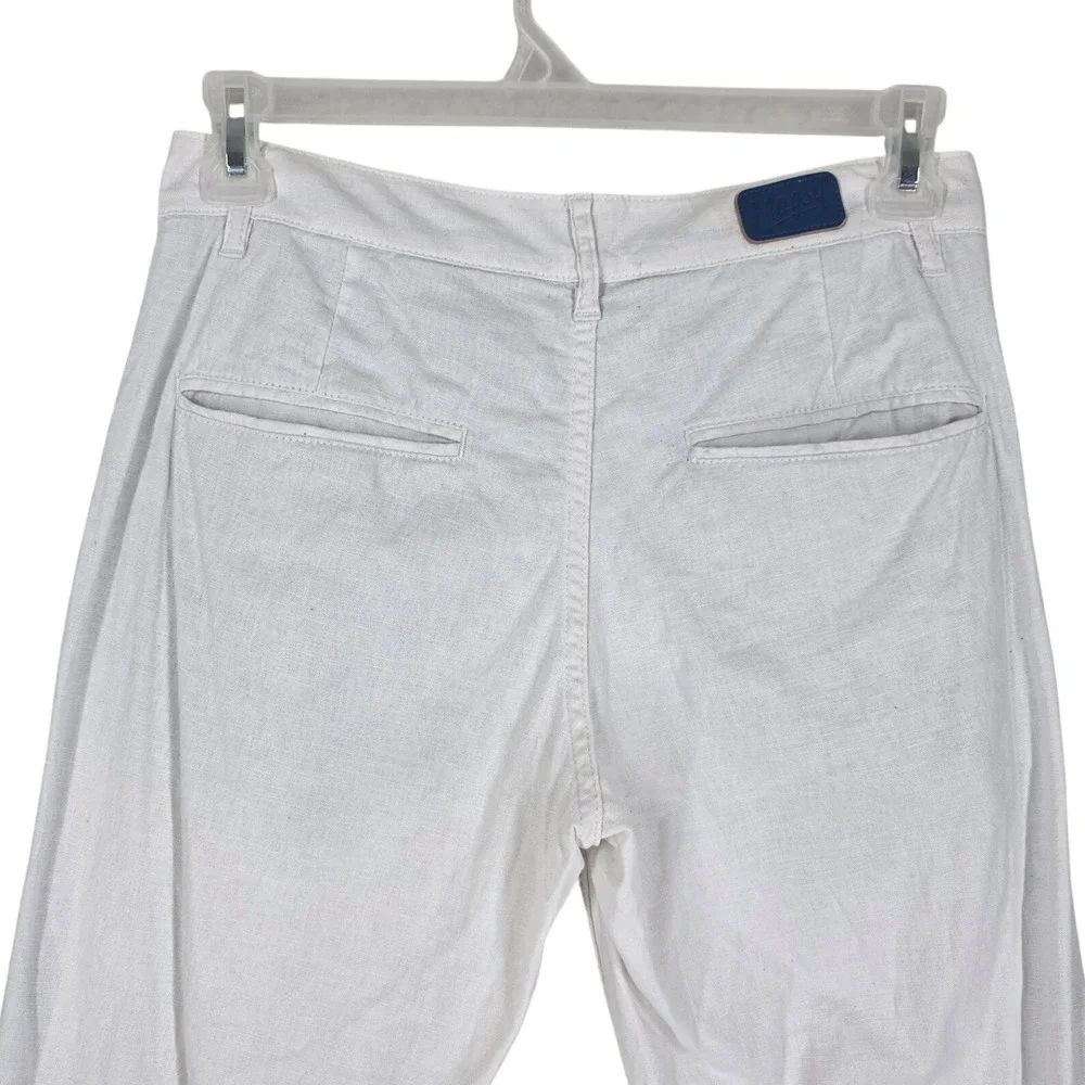 Mugsy Driftwoods Linen Blend Chino Pants Mens 30x32 Ivory White Slim Straight - Picture 7 of 13